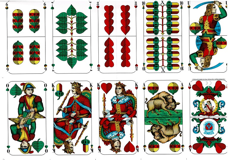 Spielkartenset Schafkopf