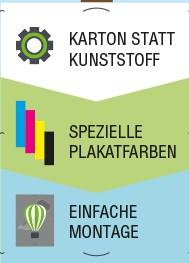 Pappplakate für den Wahlkampf